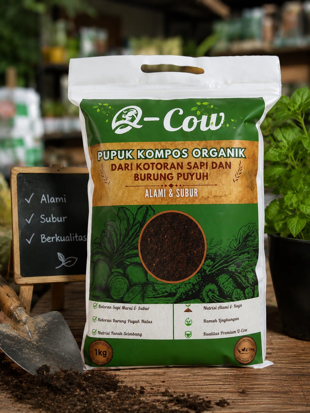 Pupuk Kompos Organik Q-Cow
